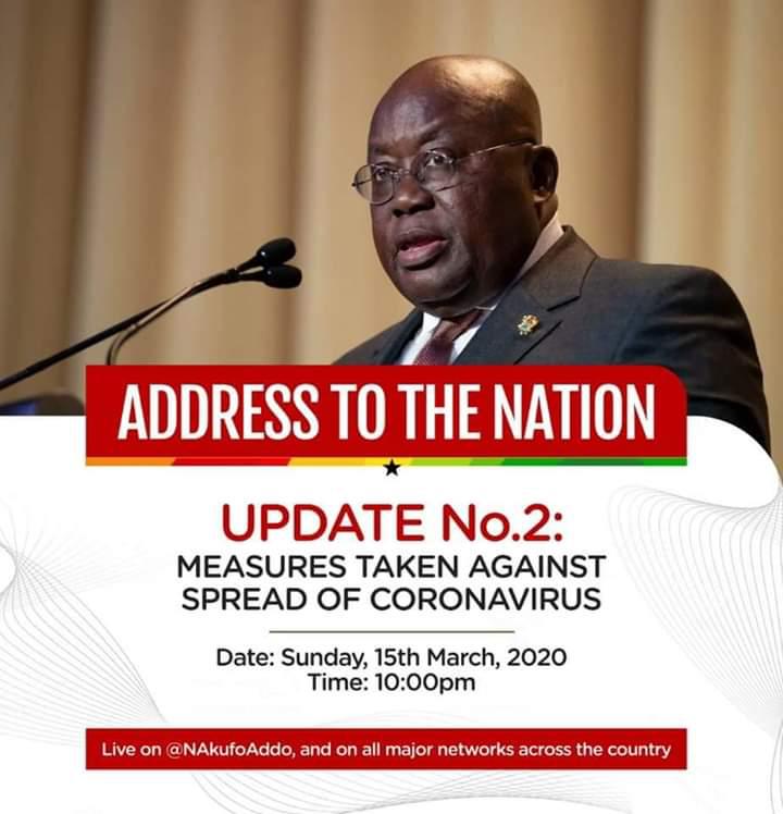 President Akufo-Addo Addresses Nation On Measures Taken By Gov't To Combat  The Coronavirus Pandemic - Ministry Of Health