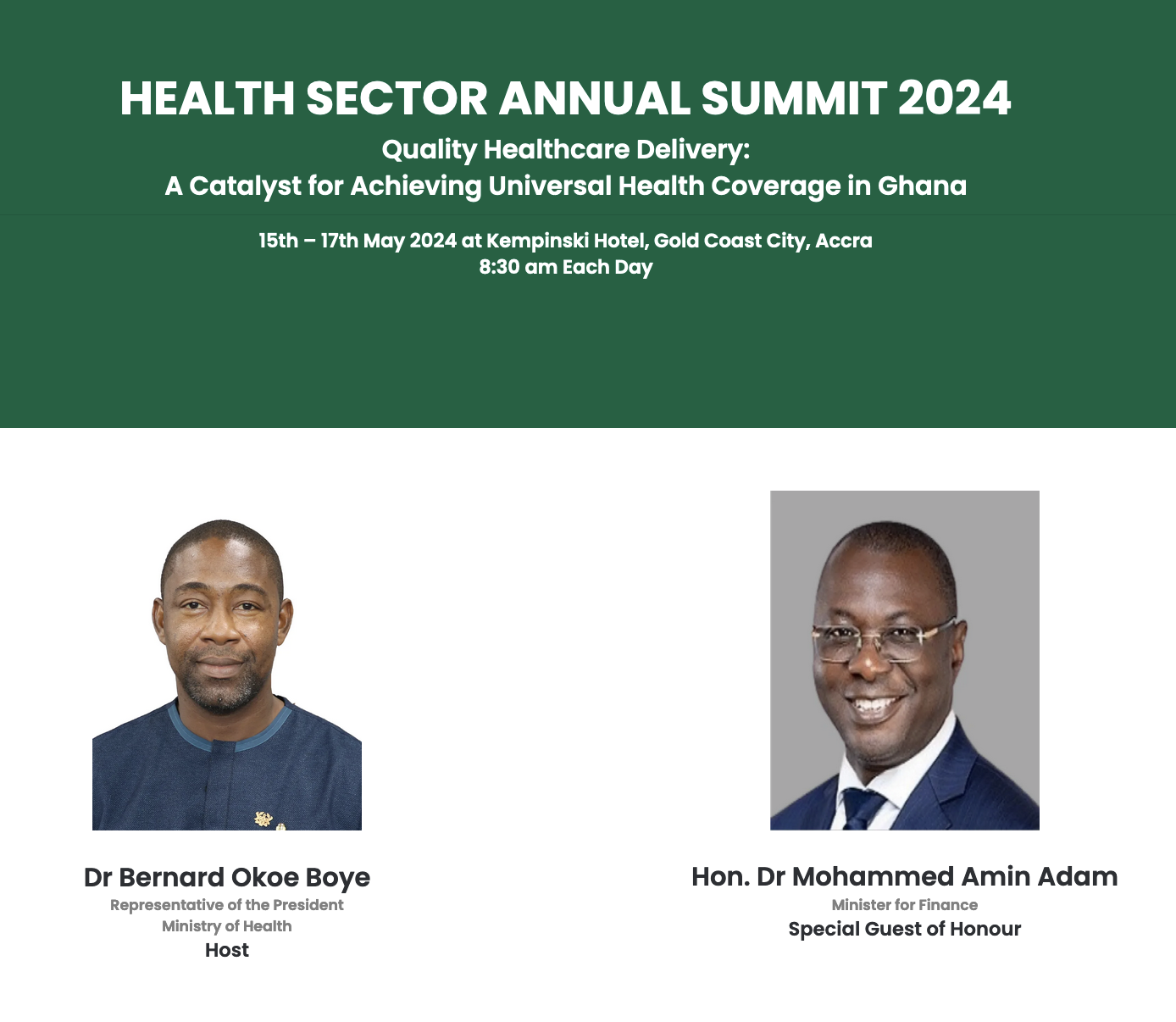 Health Summit 2024 - Ministry Of Health